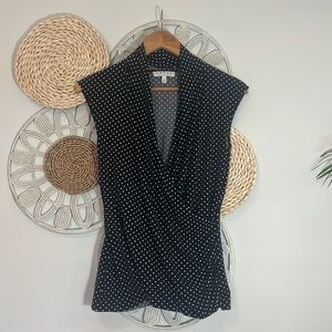 Chaus Black and White Dotted blouse